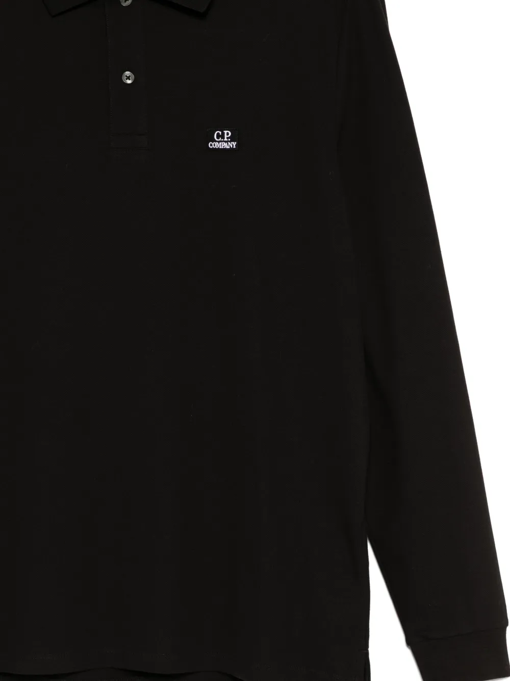 C.P. Company Poloshirt met logopatch Zwart