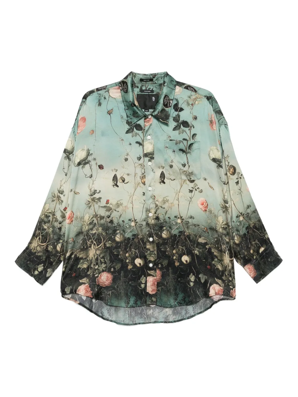 R13 floral-print shirt | Blue | Image 1