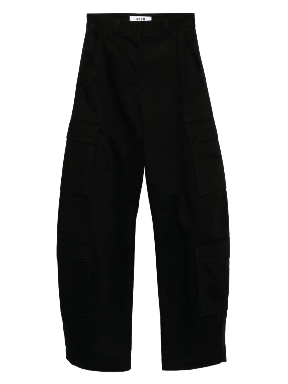MSGM logo-patch trousers | Black | Image 1