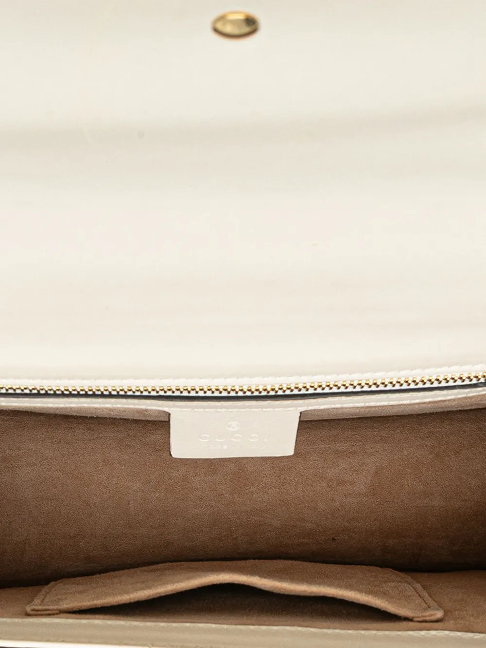Pre-owned Gucci 2000-2015 Small Leather Sylvie Satchel In White