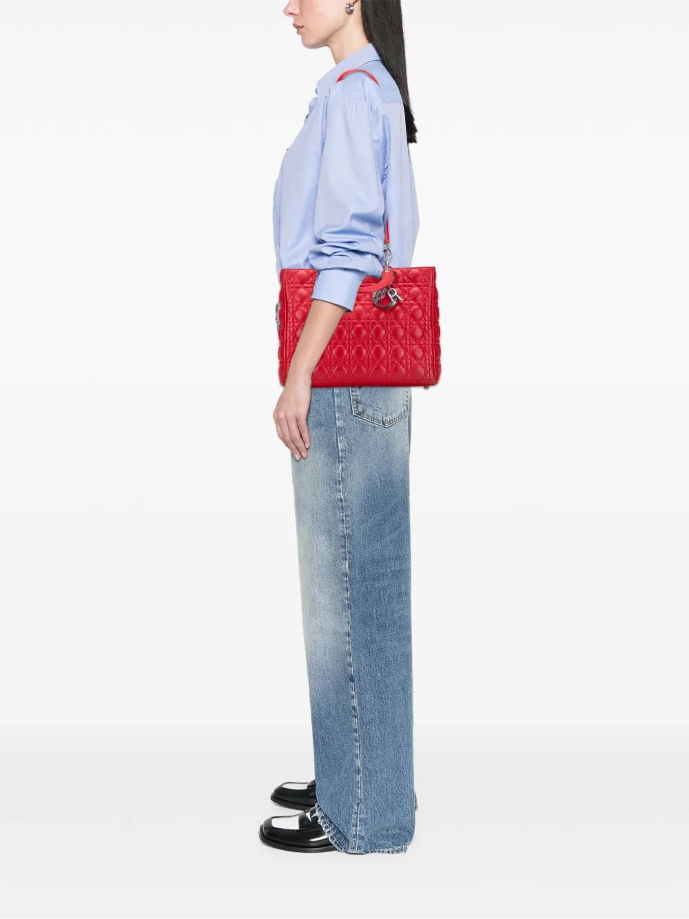 Christian Dior Pre-Owned 2010 Large Lambskin Cannage Lady Dior satchel | Pre-Owned | Image 2