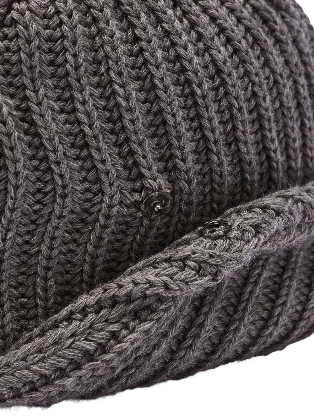 Needles Ribbed-knit Butterfly Beanie In Gray