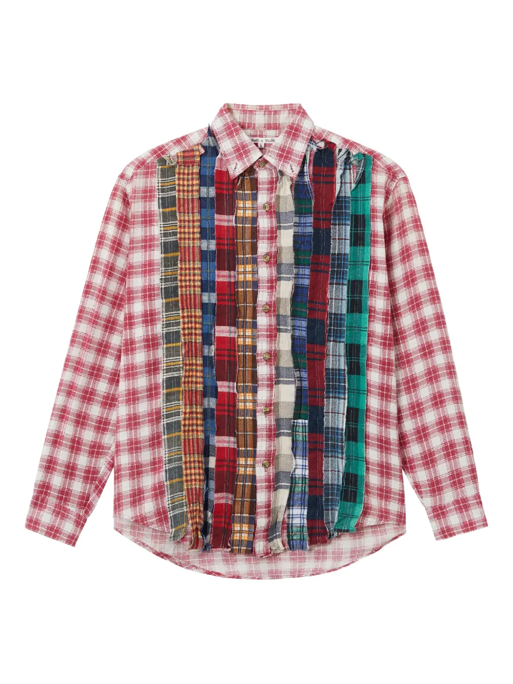Needles Patchwork Frayed Shirt In Multi