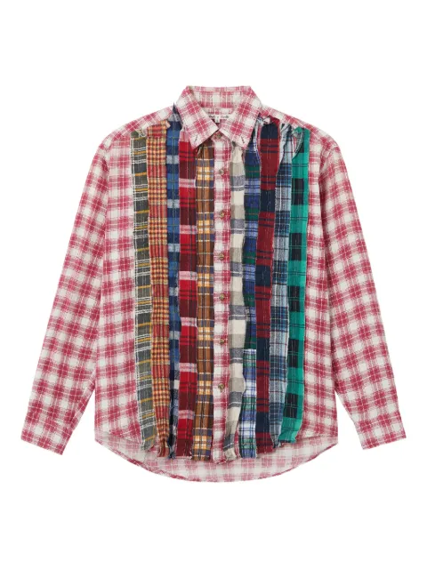 Needles patchwork frayed shirt