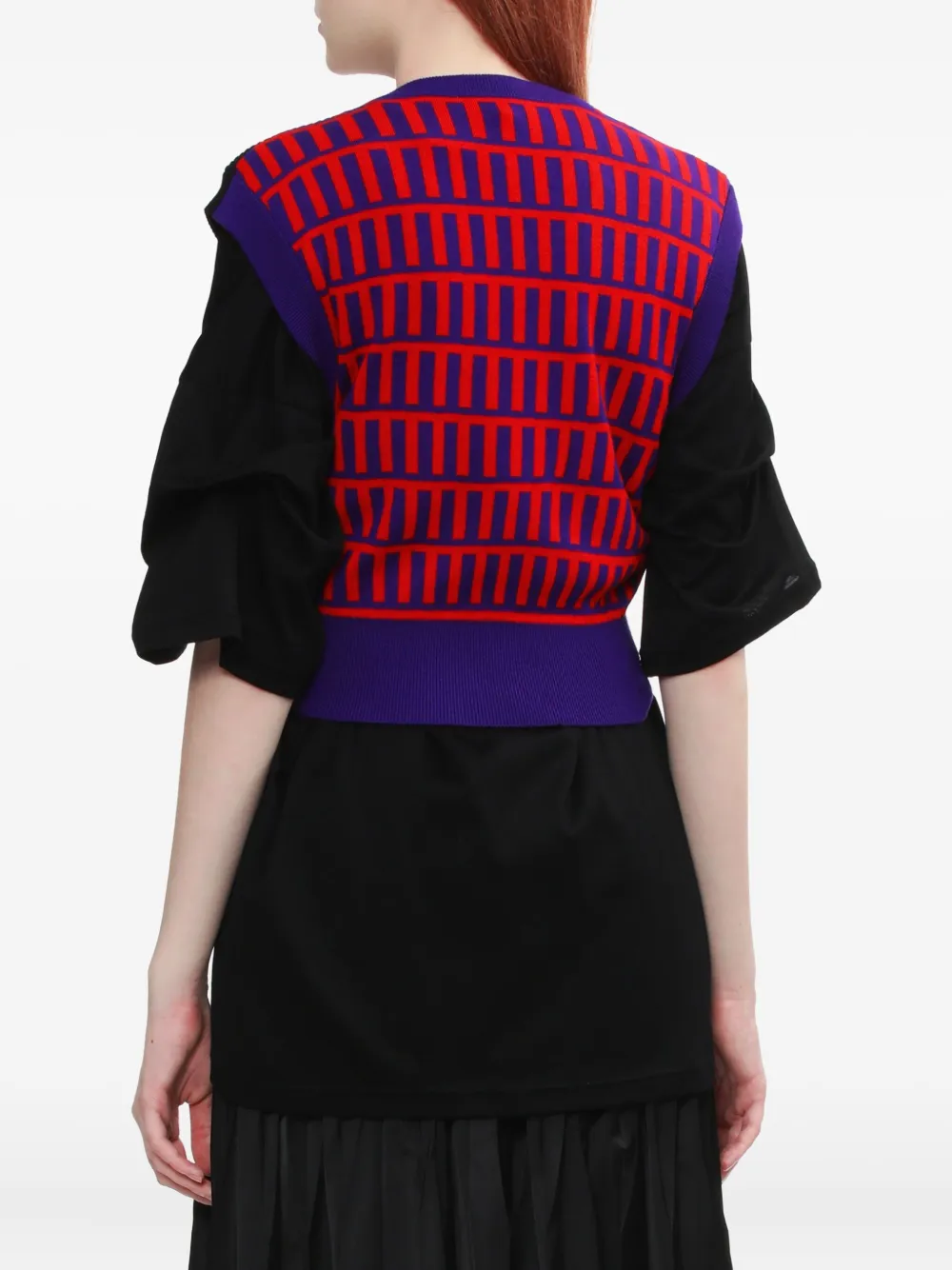 Enföld Ribgebreide top Blauw
