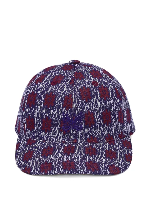Needles flower-pattern baseball cap