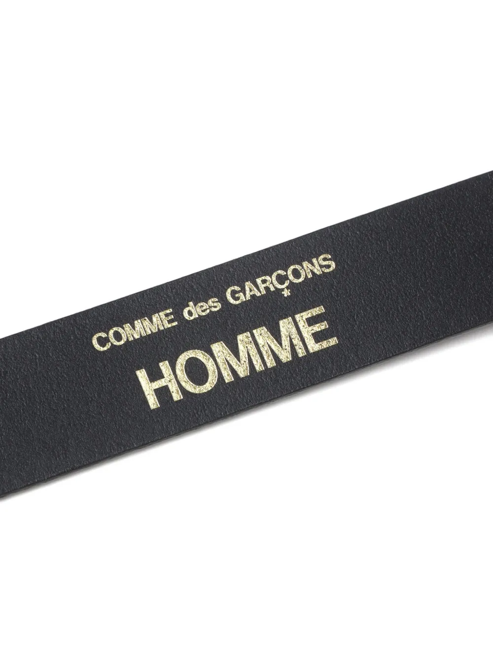 Comme Des Garçons Homme Deux Steer Oil Leather Belt In Gold