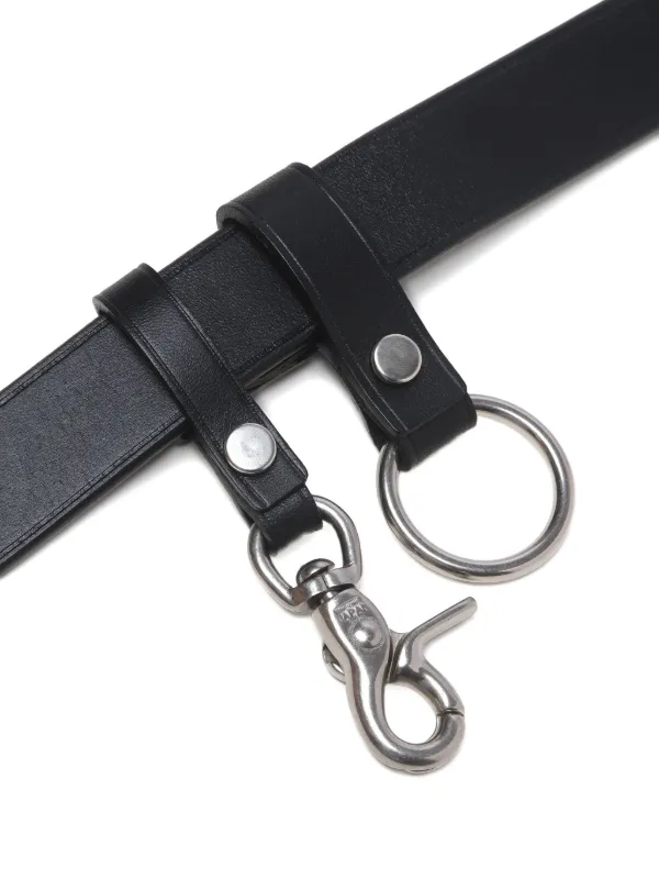 新品 コムデギャルソンオム レザーキーホルダー ベルト Comme Des Garçons Homme キーリング レザーベルト | ブラック