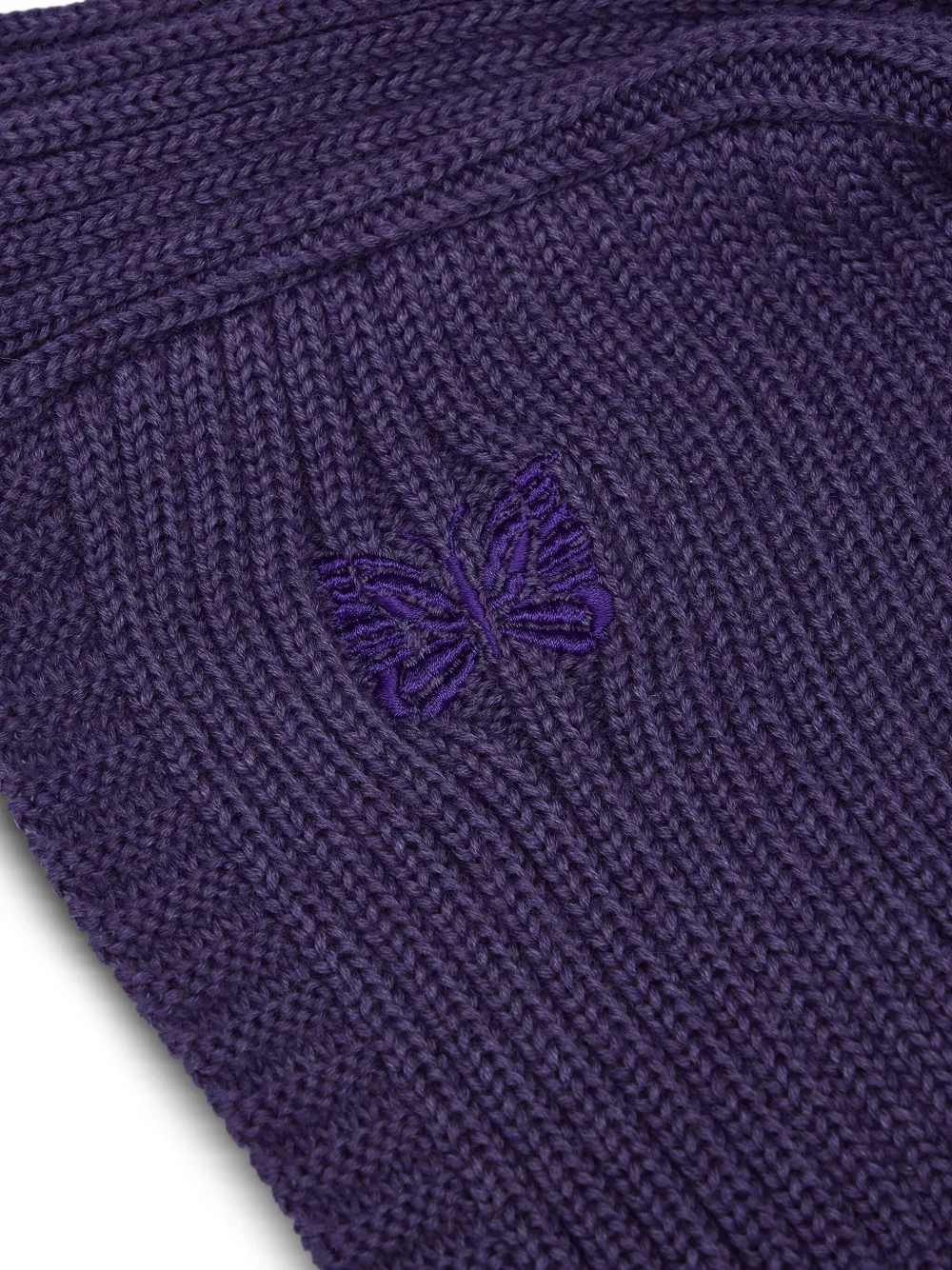 Needles Wollen bivakmuts met borduurwerk Paars