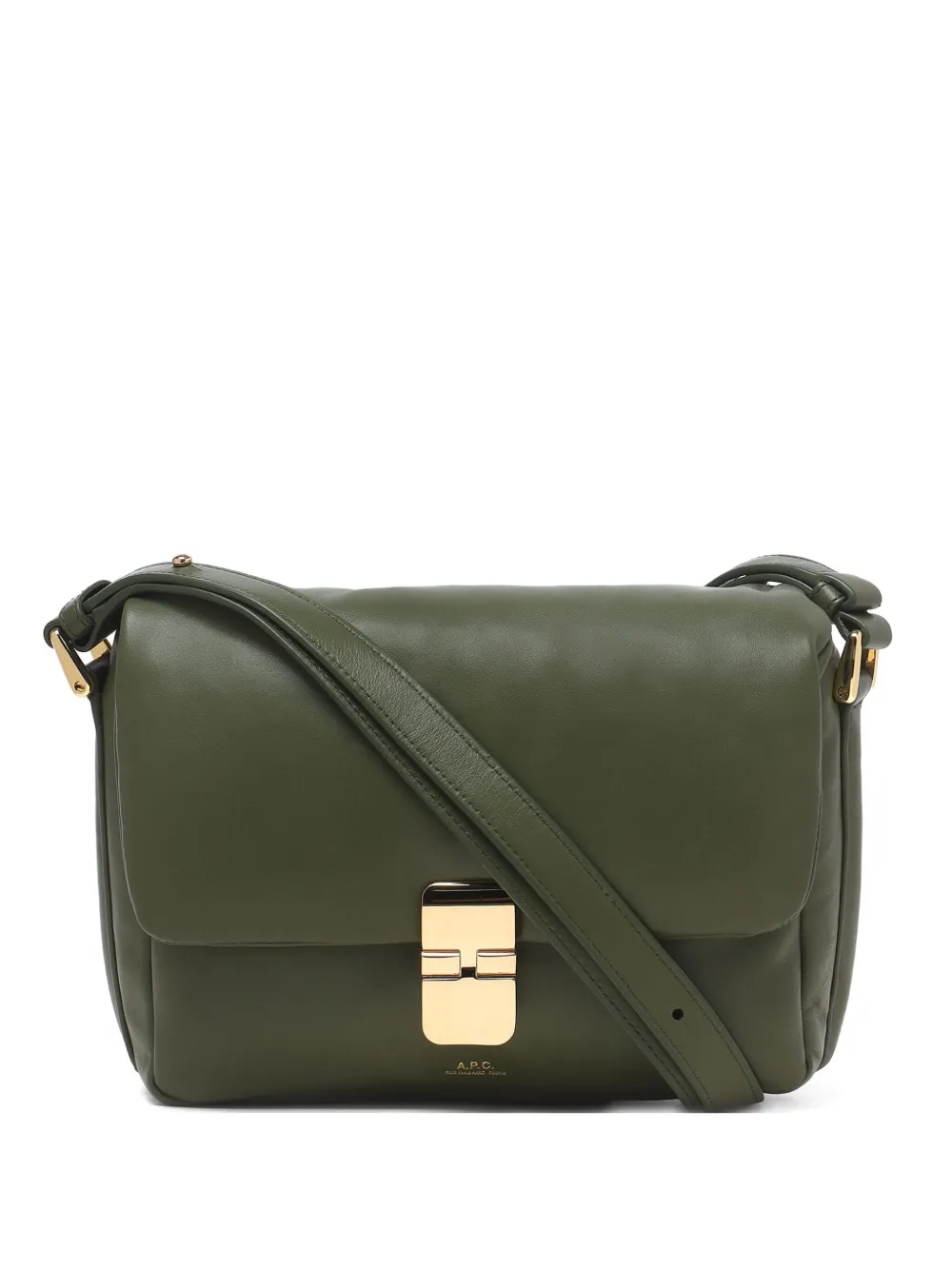 A.P.C. Grace flap-closure leather mini bag - グリーン A.P.C. Grace flap-closure leather mini bag - グリーン