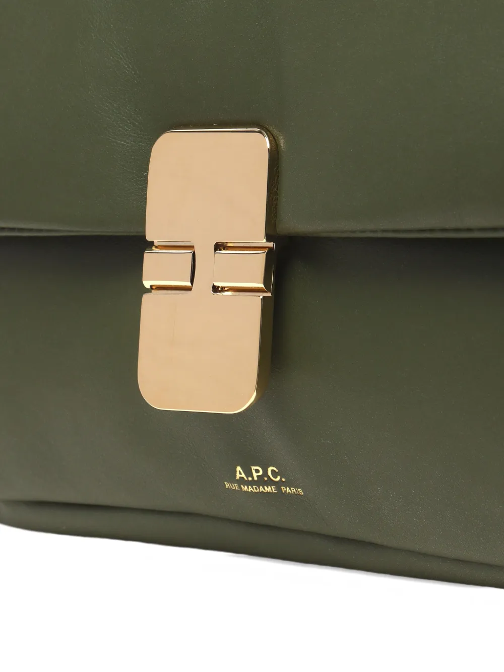 Apc Grace Flap-closure Leather Mini Bag In Green