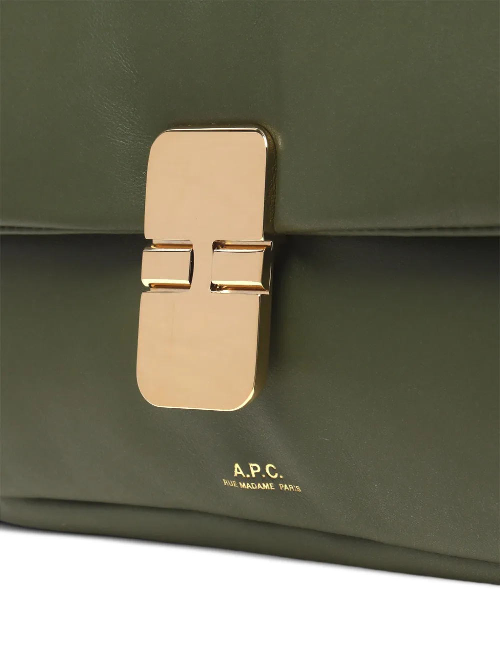 A.P.C. Grace leren mini-tas met omslag Groen