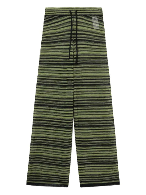 GANNI striped-pattern trousers