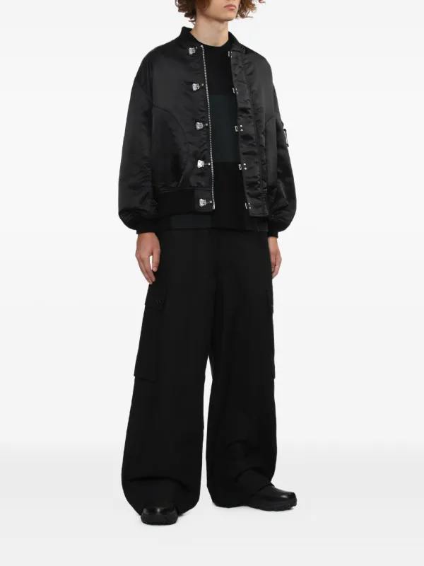 Comme des Garçons 04ss Bomber Jacket COMME des GARÇONS Homme Satin Bomber Jacket - Black