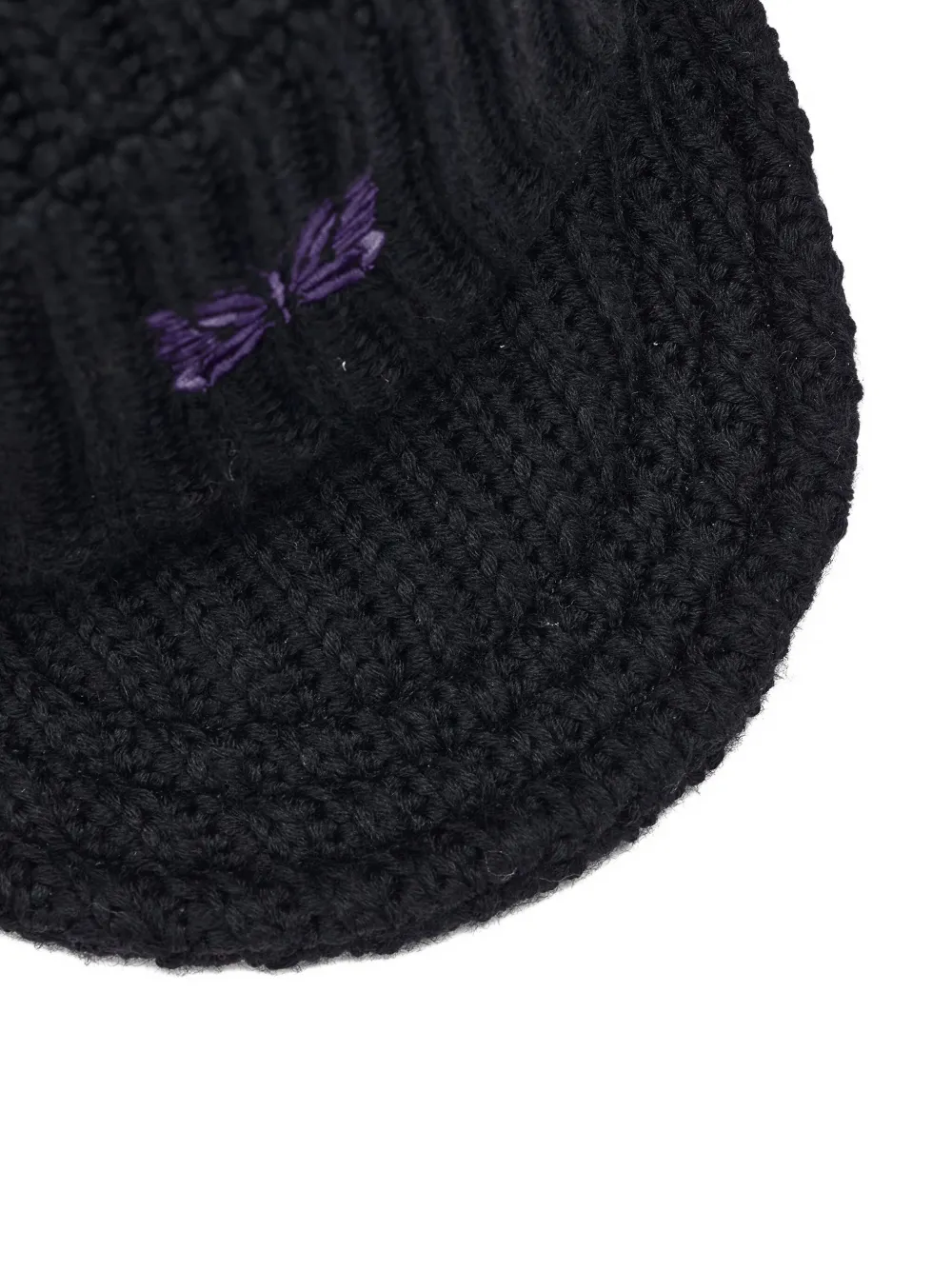 Needles Ribbed Butterfly Beret In Black