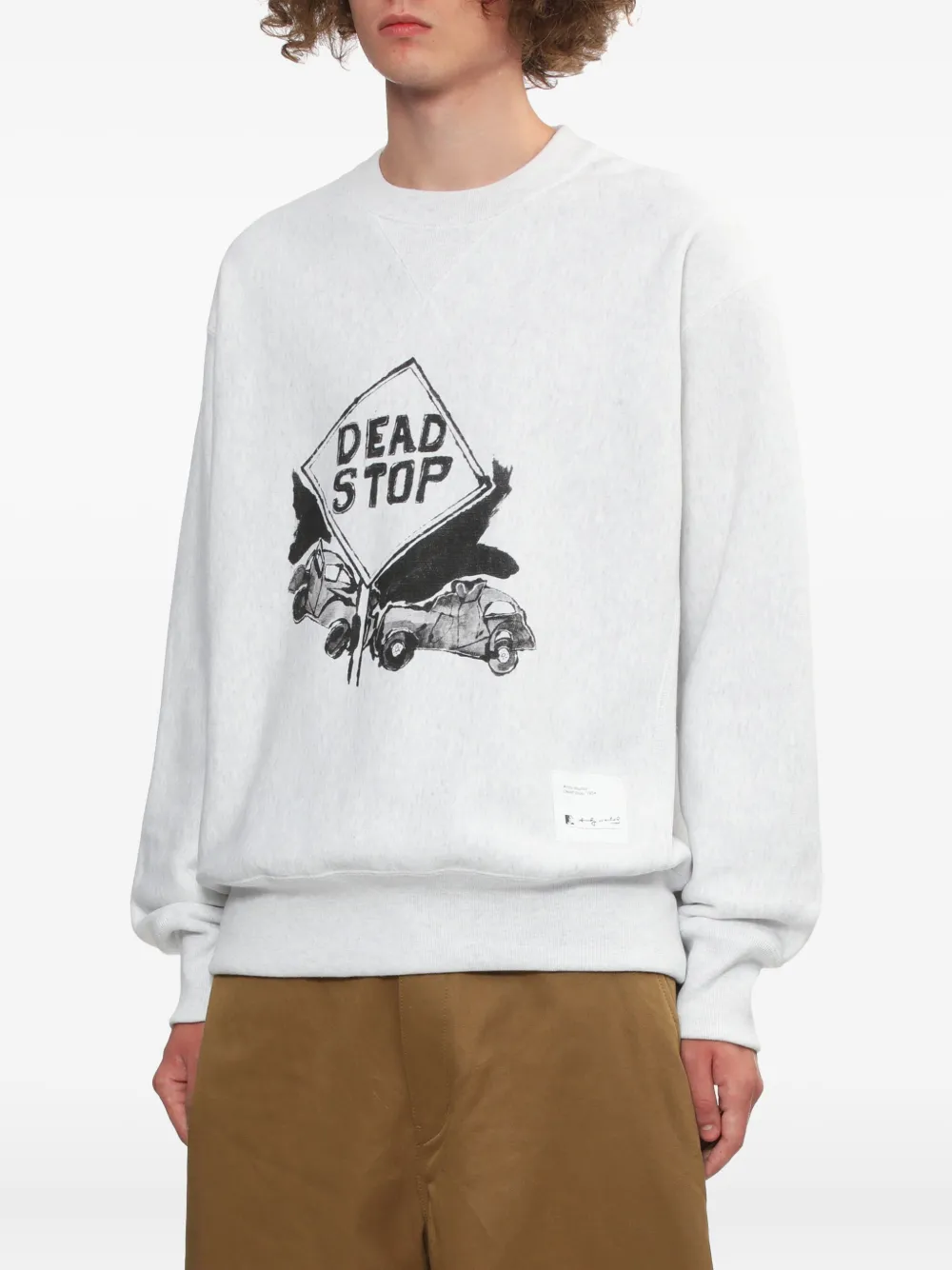 Comme Des Garçons Homme Deux Dead Stop Graphic Sweatshirt In White