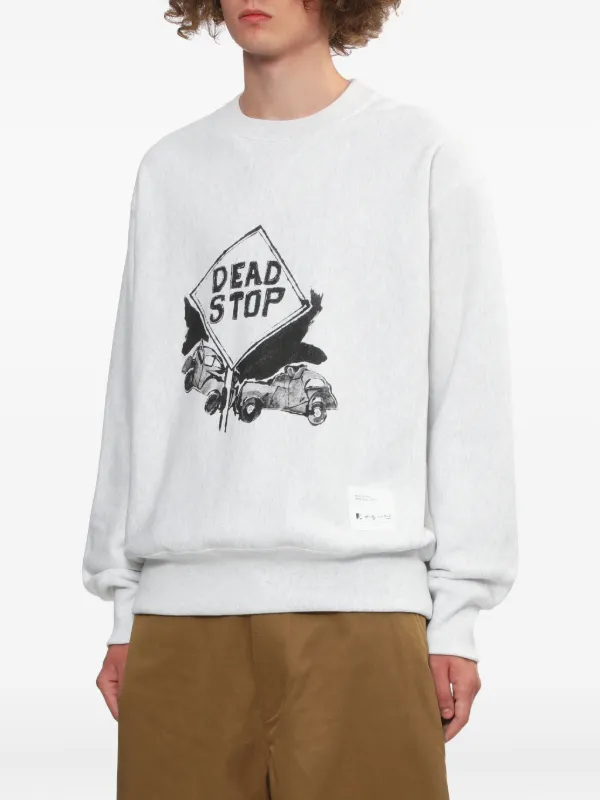 Comme Des Garçons Homme Dead Stop Graphic Sweatshirt | White