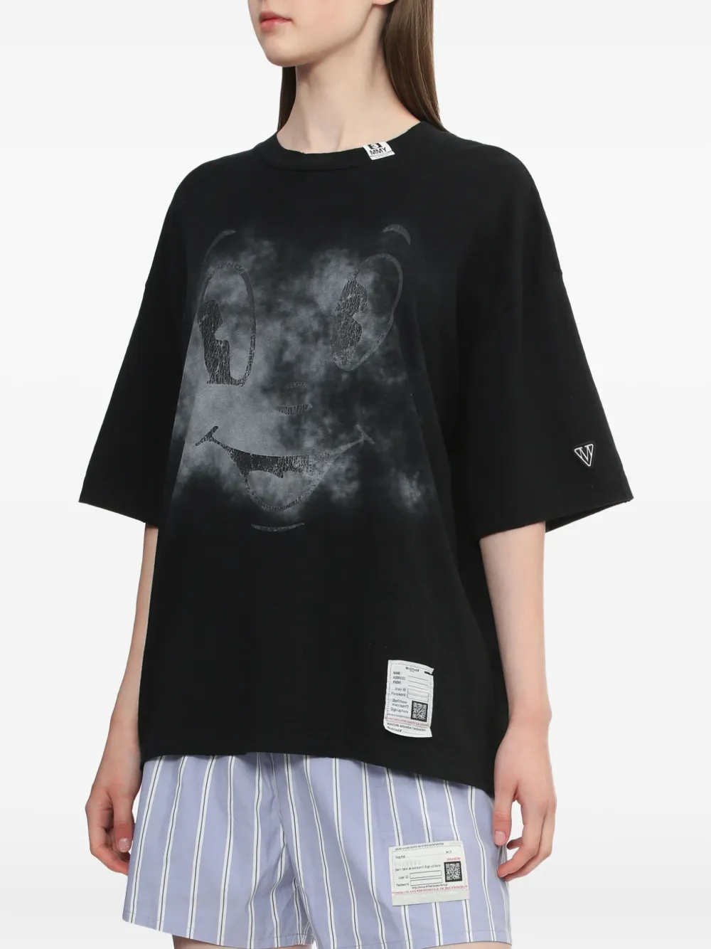 Maison MIHARA YASUHIRO T-shirt met grafische print Zwart