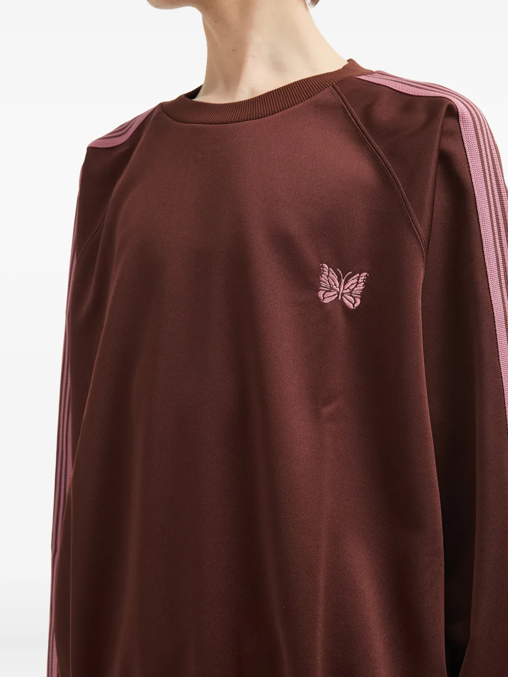 Needles Logo-embroidered Sweatshirt In Brown