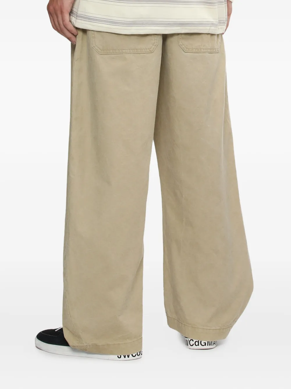 Comme des Garçons Homme Broek met opgestikte zak Beige