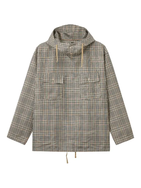 Engineered Garments plaid check-pattern hoodie