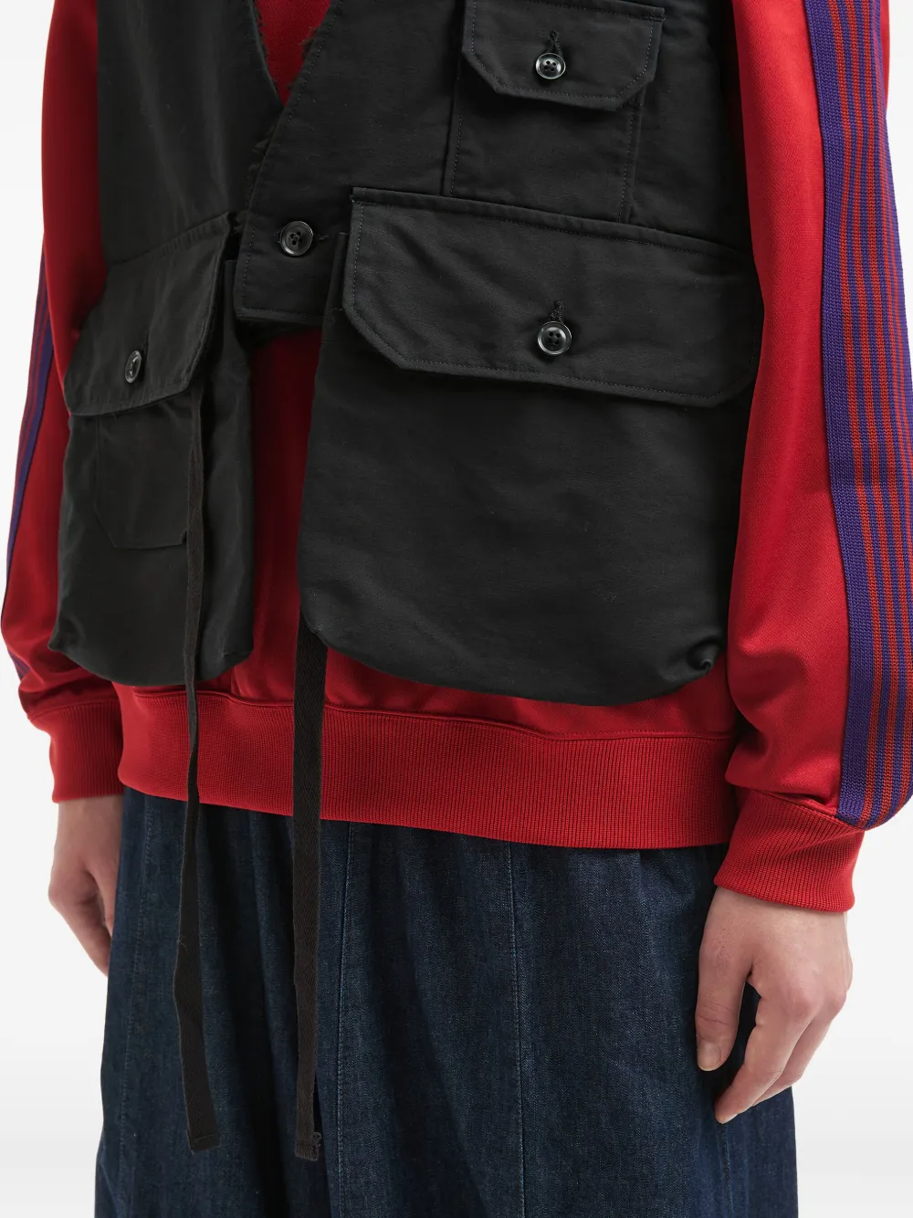 Engineered Garments Gilet met zakdetail Zwart
