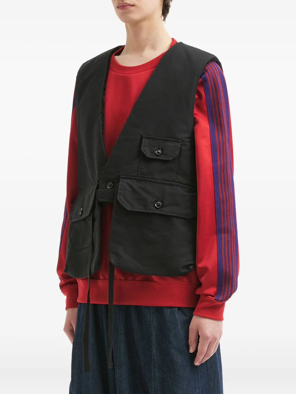Engineered Garments Gilet met zakdetail Zwart