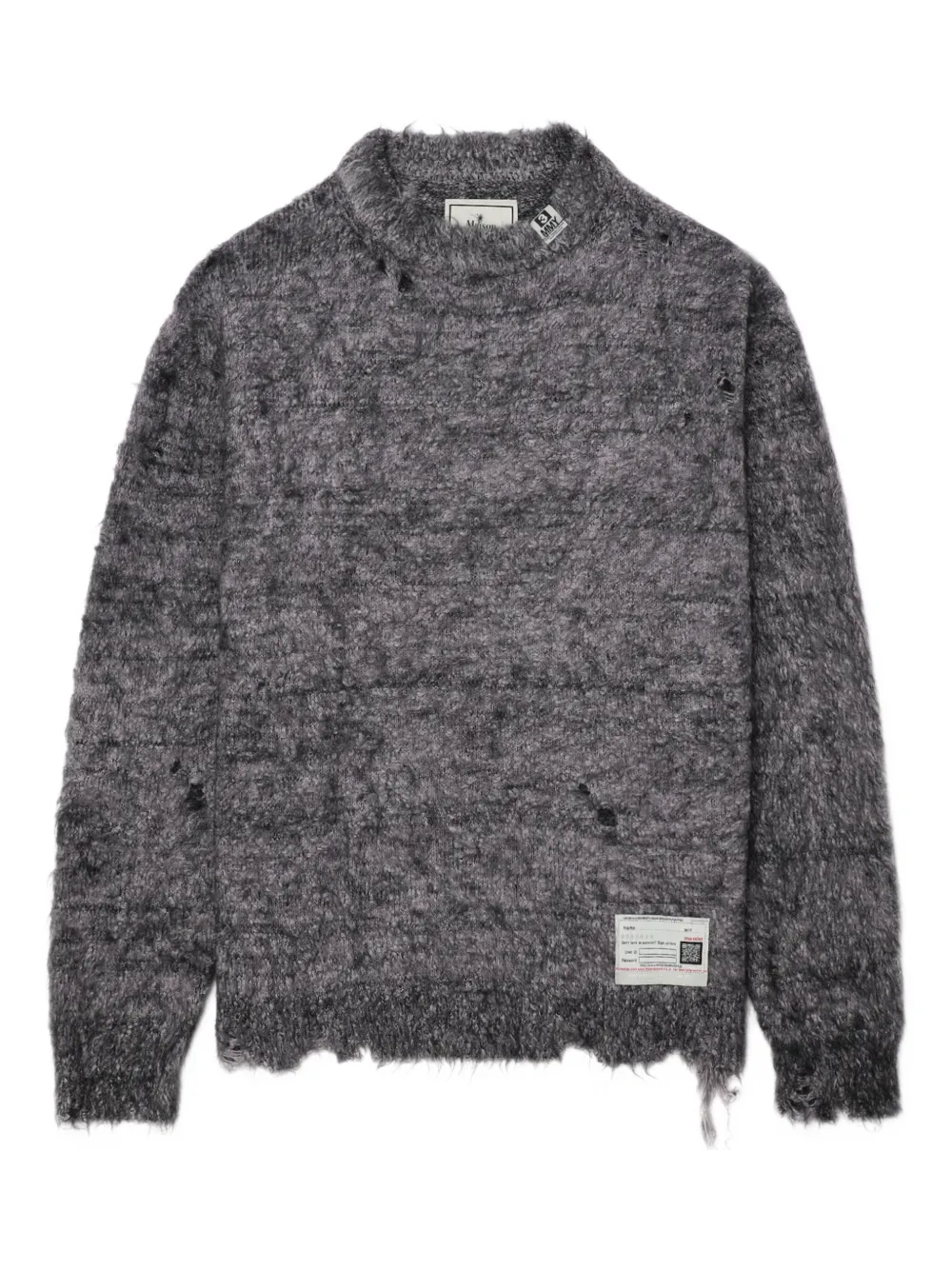 Maison MIHARA YASUHIRO ダメージ セーター - パープル Maison MIHARA YASUHIRO ダメージ セーター - パープル