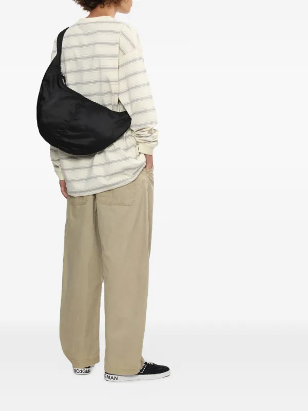 Comme Des Garçons Homme Curved Zip Messenger Bag | Black