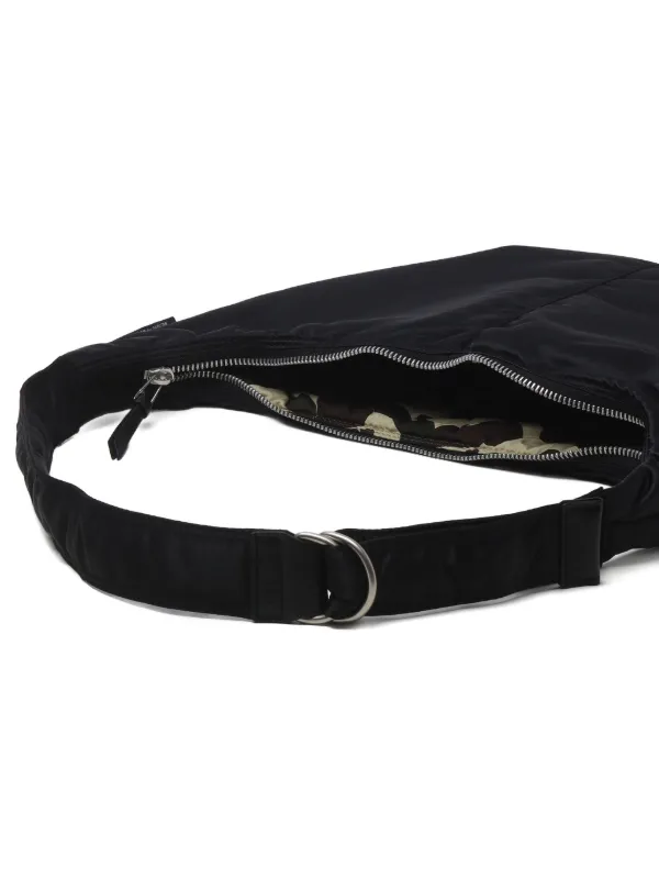 Comme Des Garçons Homme Curved Zip Messenger Bag | Black