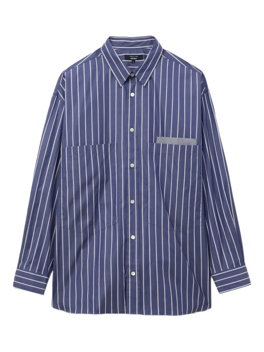 Comme des Garçons Homme striped pocket shirt | Blue | Image 1