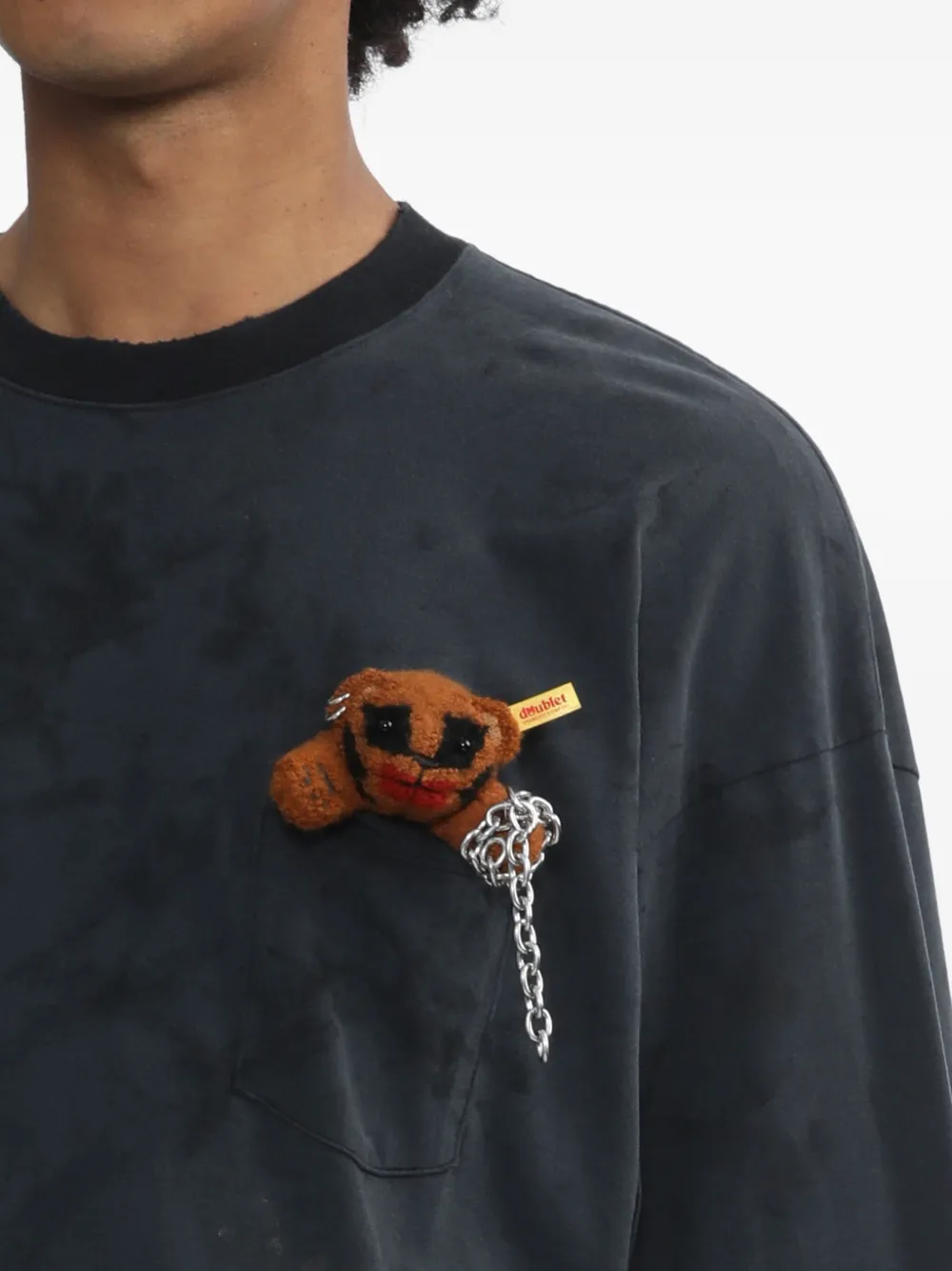 Doublet Long Sleeve T-shirt With My Friend In Gray