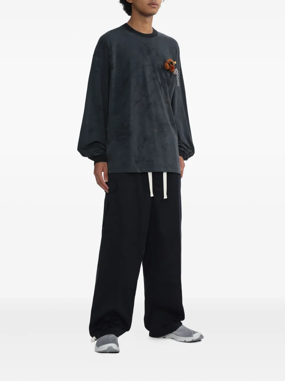 Doublet pocket-bear long-sleeve T-shirt - Grijs