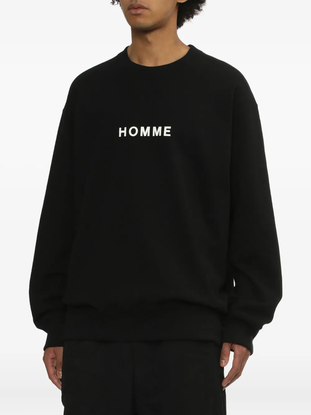 Comme Des Garçons Homme Deux Logo Crewneck Sweatshirt In Black
