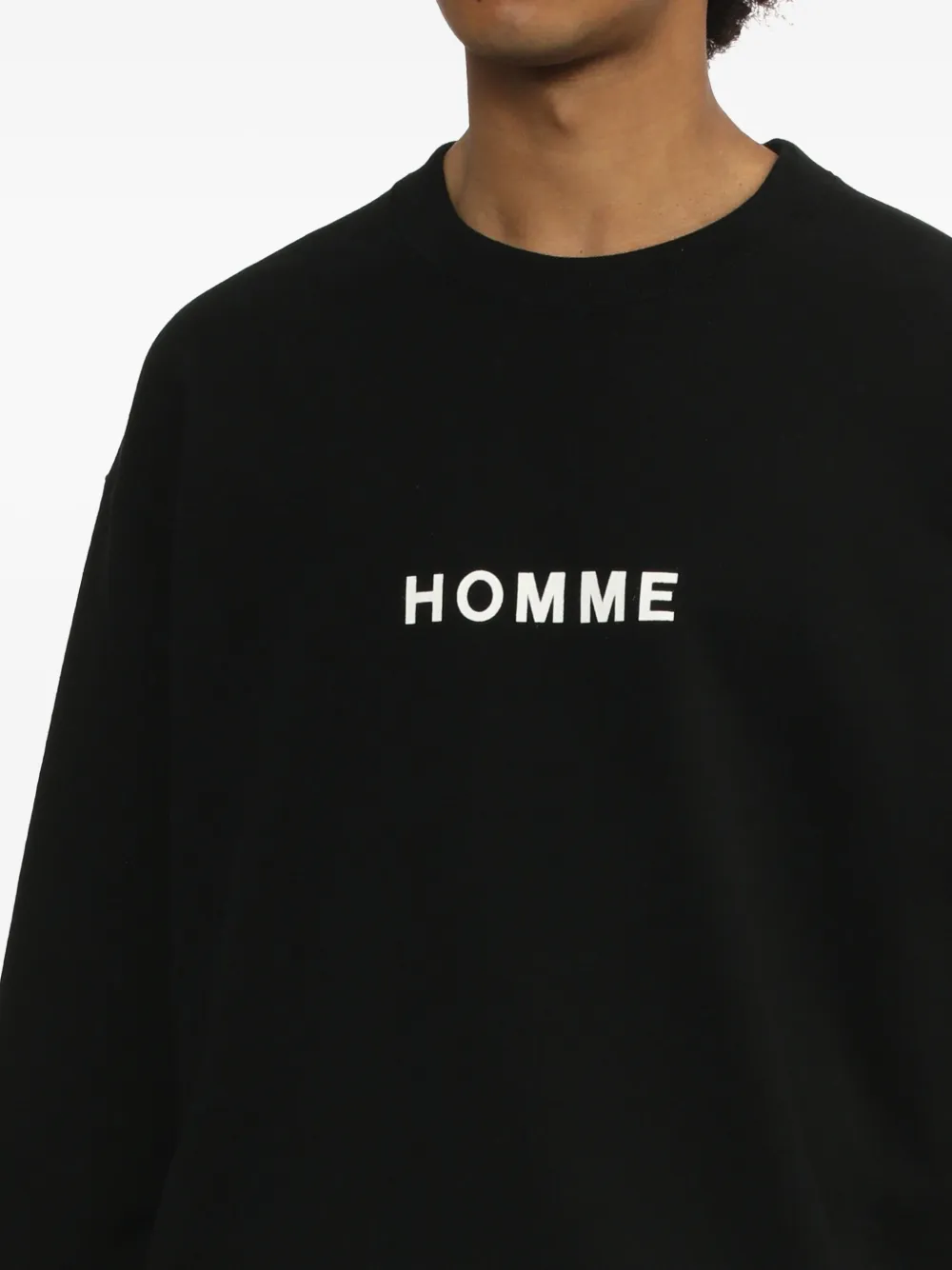 Comme Des Garçons Homme Deux Logo Crewneck Sweatshirt In Black