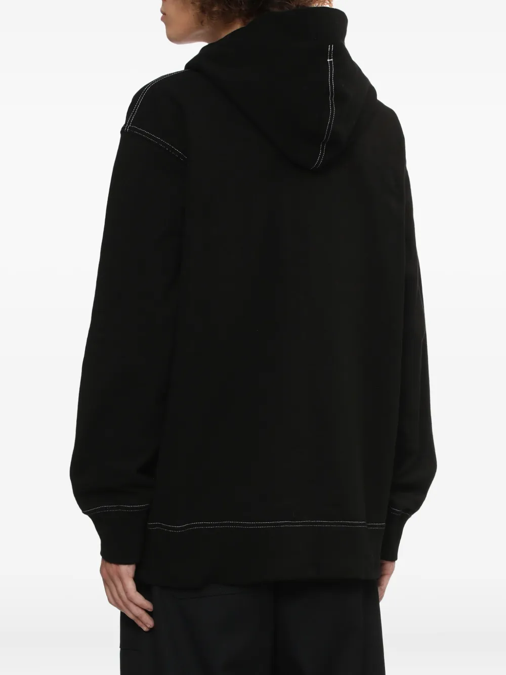 Comme des Garçons Homme Hoodie met contrasterend stiksel Zwart