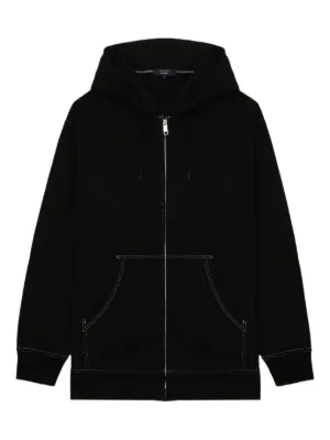 Comme Des Garçons Play heart-patch zip-up Hoodie | Black | FARFETCH