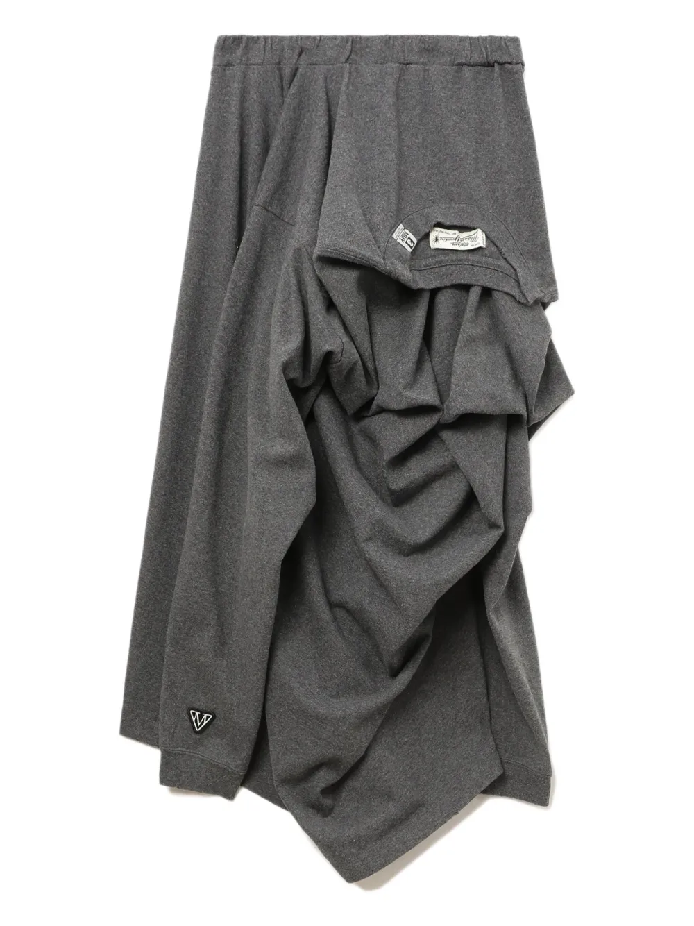 Miharayasuhiro Draped Asymmetrical Skirt In Gray