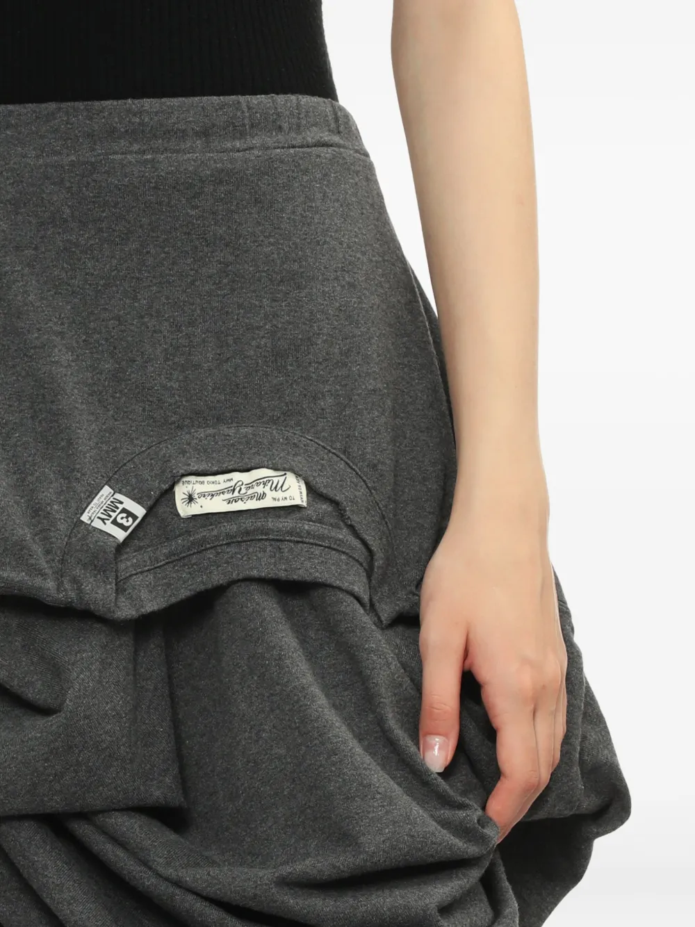 Miharayasuhiro Draped Asymmetrical Skirt In Gray