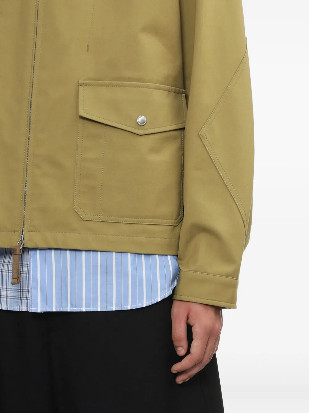 Comme Des Garçons Homme Deux Corduroy-collar Flap-pocket Jacket In Nude