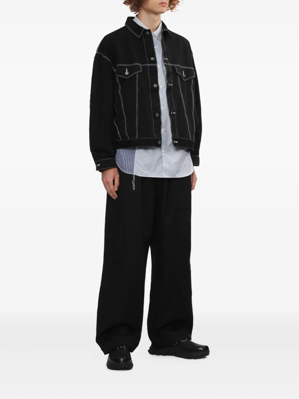 Comme des Garçons Homme contrast-stitching denim jacket | Denim Jackets | Image 2