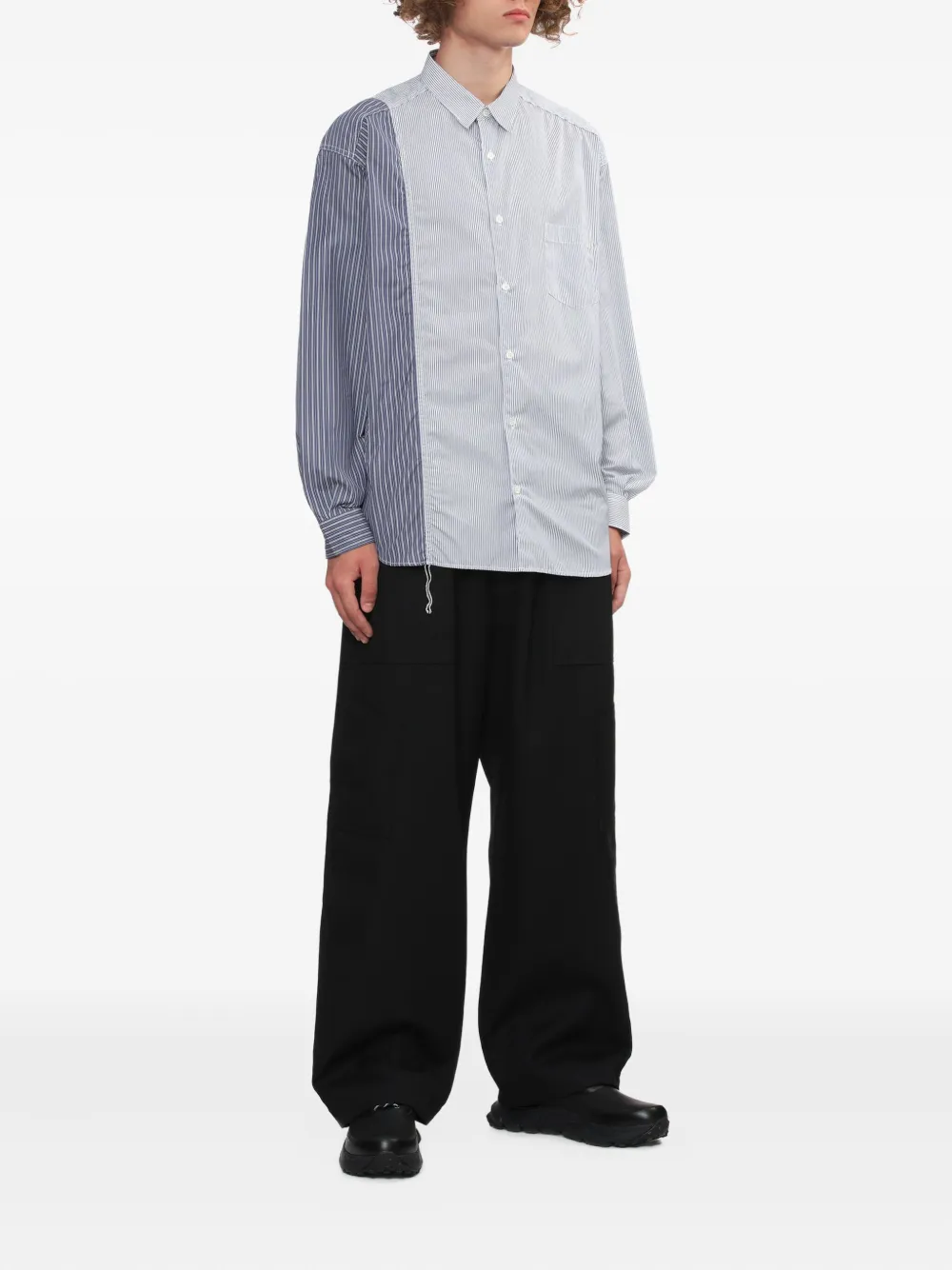 Comme des Garçons Homme Gestreept overhemd - Blauw