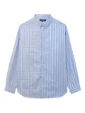 Comme des Garçons Homme striped plaid shirt - Blue