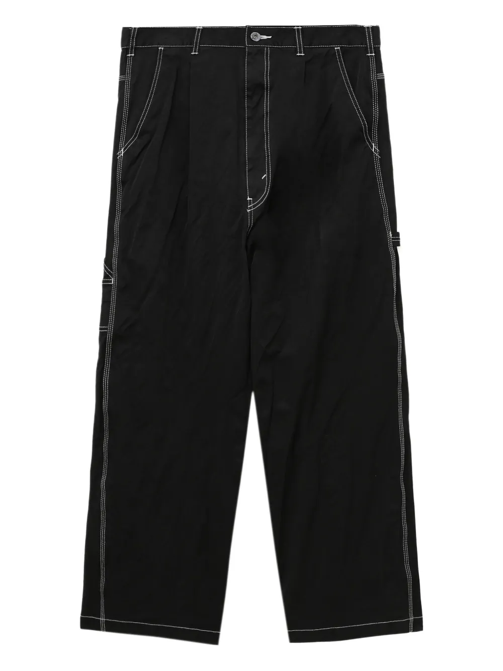 Comme des Garçons Homme contrast-stitching trousers | Black | Image 1