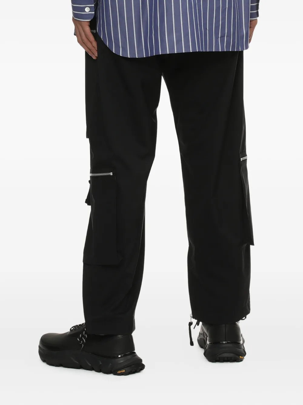 Comme Des Garçons Homme Deux Zip-pocket Cargo Pants In Black
