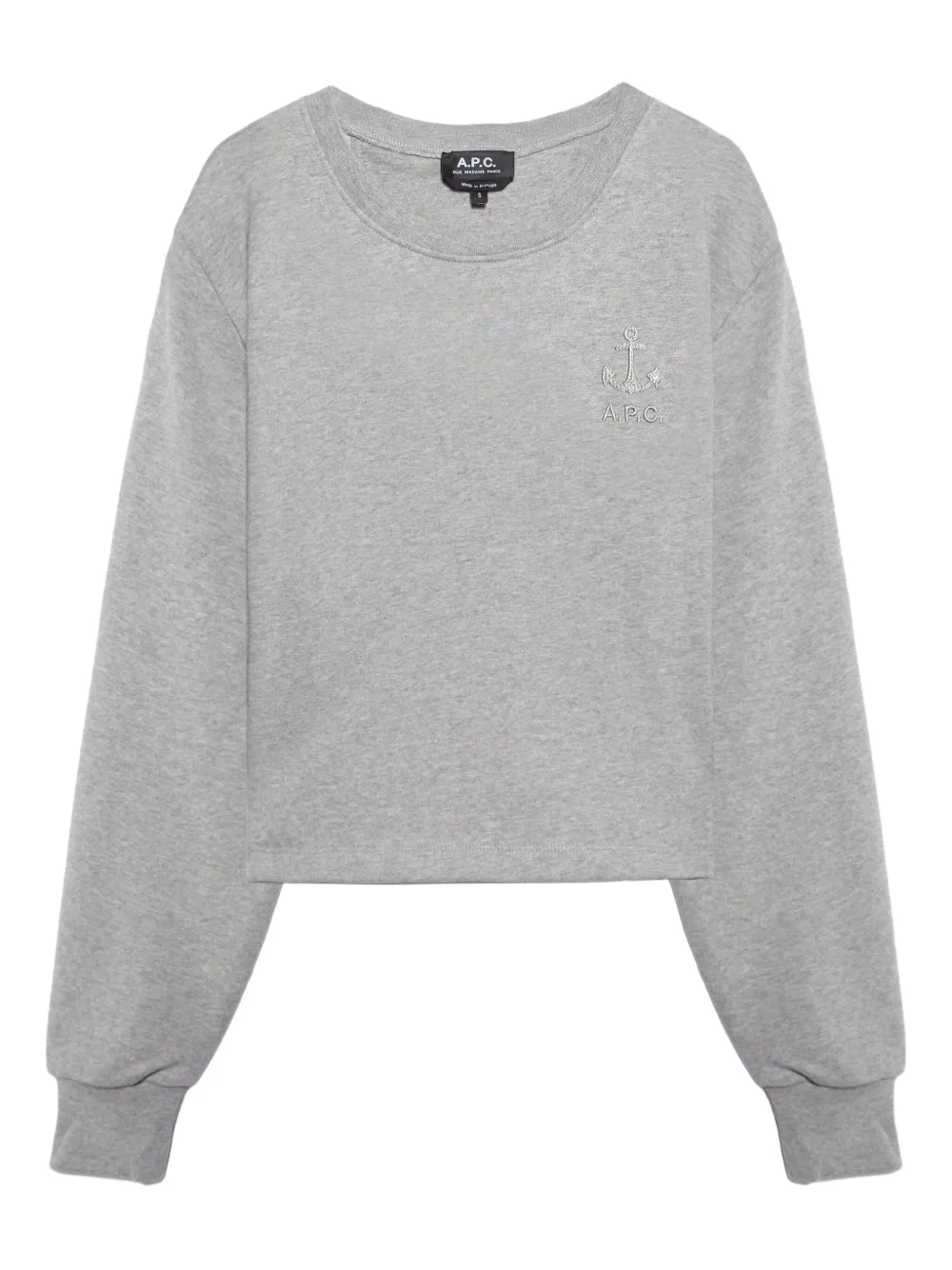 A.P.C. anchor-embroidered sweatshirt | Grey | Image 1