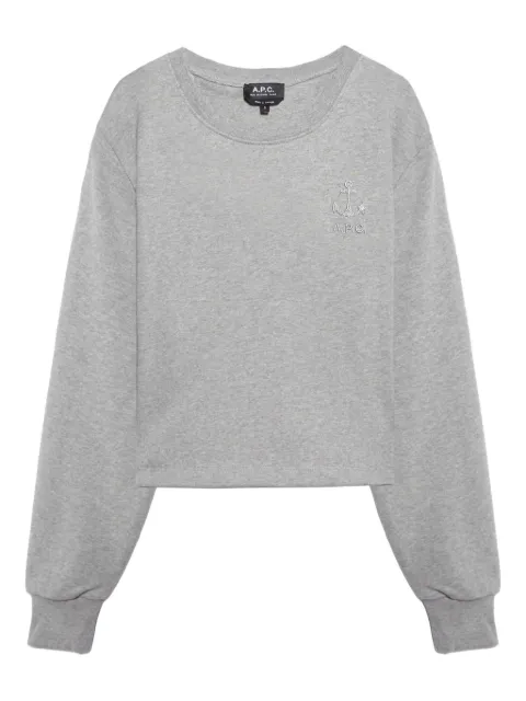 A.P.C. anchor-embroidered sweatshirt