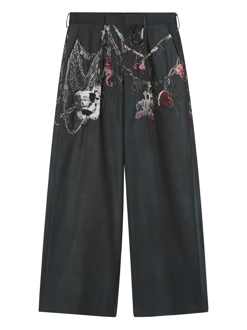 Doublet embroidered straight-leg trousers | Black | Image 1