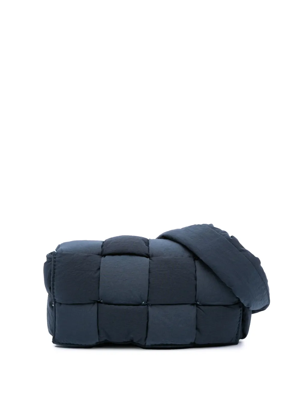 Bottega Veneta Pre-Owned 2012-2025 ミニ ナイロン イントレチャート パデッド テック カセット Bottega Veneta Pre-Owned 2012-2025 ミニ ナイロン イントレチャート パデッド テック カセット