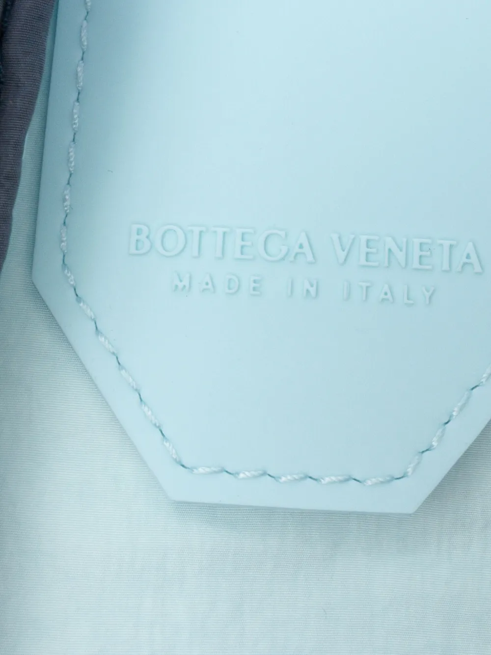 Pre-owned Bottega Veneta 2012-2025 Mini Nylon Intrecciato Padded Tech Cassette Crossbody Bag In Blue